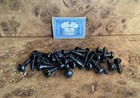 Vintage Nettlefolds 5/8 X 8 Black Japanned Slotted Round Head Wood Screws X 30