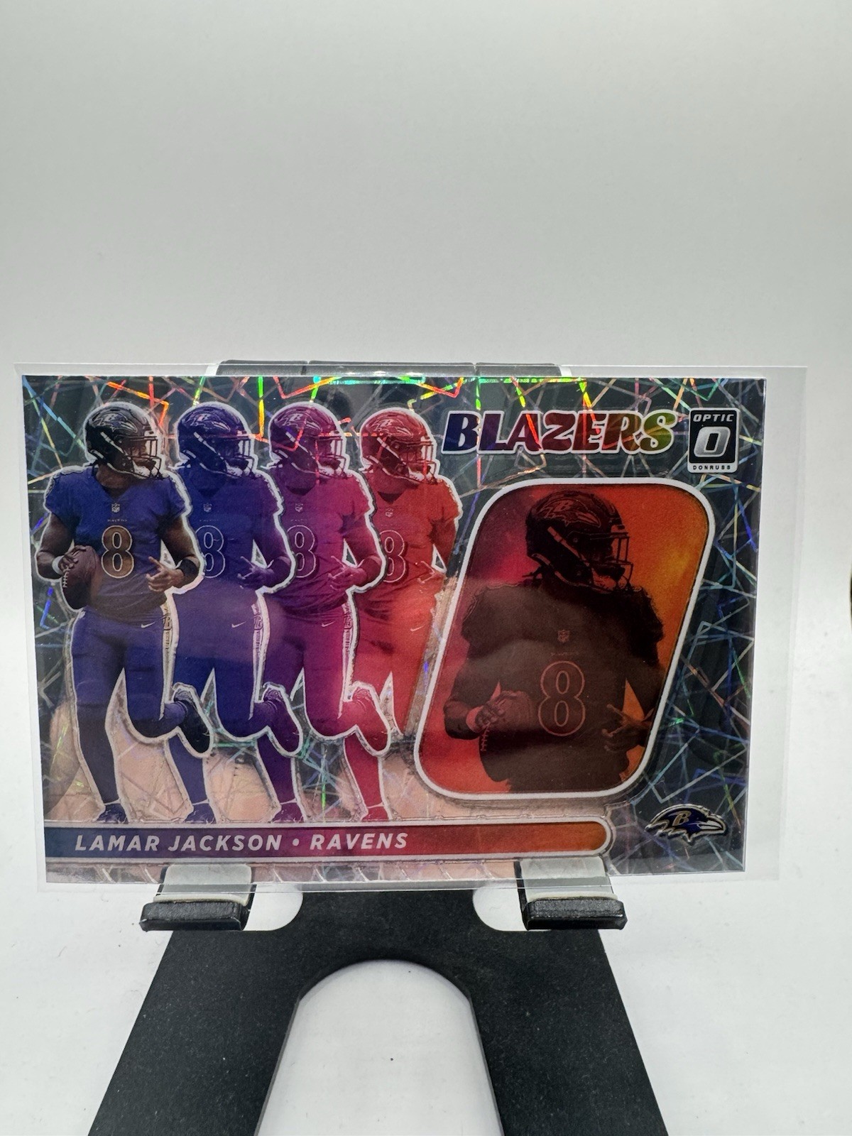 2022 Panini Donruss Optic Lamar Jackson Blazers SSP CASE HIT #B-6 Ravens