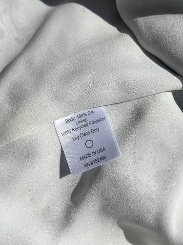 Abito Amour Vert 100% seta Anouk Petit Fougere verde salvia floreale midi taglia XS - Foto 5 di 7