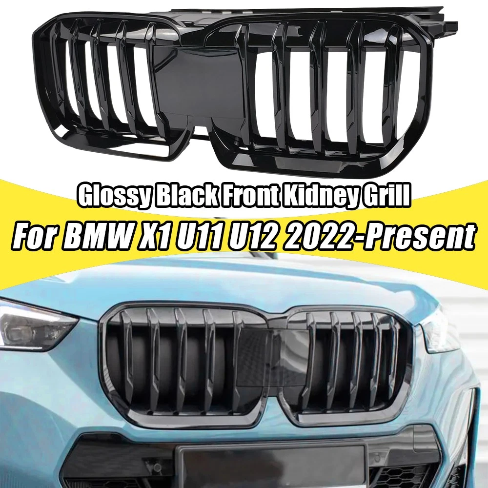 Griglia Rene Anteriore Per BMW X1 F48 F49 (2016-2019) - Set Di 2 Griglie In ABS, Sostituzione Facile, Design Elegante