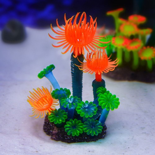 Silicone Artificial Coral Lifelike Undersea Water Plants Aquarium Decor - Picture 8 of 10
