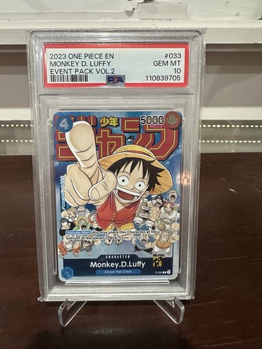 One Piece Card Game- Monkey.D.Luffy P-033 Promo PSA10 English Jump Luffy