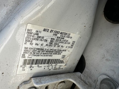 Used Front Right Fender fits: 2012  Ford f250sd pickup Front w/wheel lip mouldin - Imagen 21 de 24