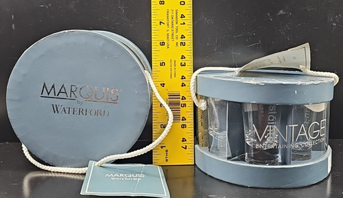 12) Waterford Marquis Vintage Shot Glass Box Set Clear Cheers Etch Party Bar Lot - Picture 24 of 24