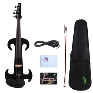 Yinfente Tête de guitare 4/4 corps en bois de violon électrique #EV23