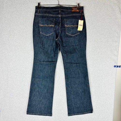 Nuevos Jeans IZOD Mujer Talla 12 Acampanados Azul Denim Elastizados Azul Bolsillos Nuevos con Etiquetas - Imagen 5 de 8