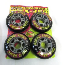 Vintage 90s 1993 Hyper Wheels Cross Trainer X-360 Inline Skating 77.5mm 78A
