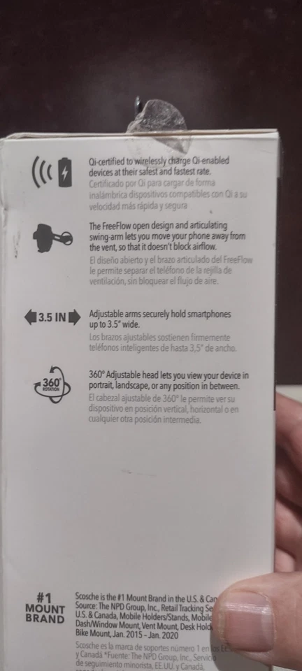 Scosche Wireless Vent Mount Phone Charger, Universal Freeflow - Image 3 of 3