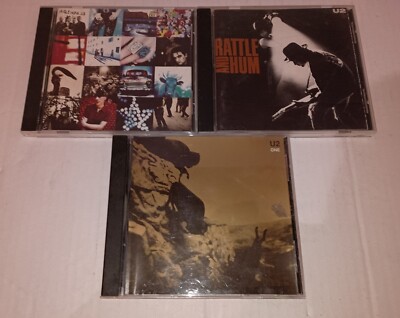 U2 - 3 CD lot - Achtung Baby, One, Rattle And Hum Audio/Music CD's Pop Rock