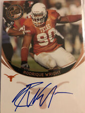 Rodrique Wright Texas Longhorns Football Press Pass Autograph Rookie Card Auto