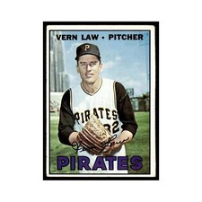 1967 Topps (Damaged) Vern Law Pirates #351