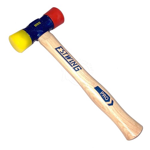 Estwing 12oz Rubber Mallet Soft/Hard Double-Face Hammer w/ Hickory Handle DFH-12 - Picture 1 of 6