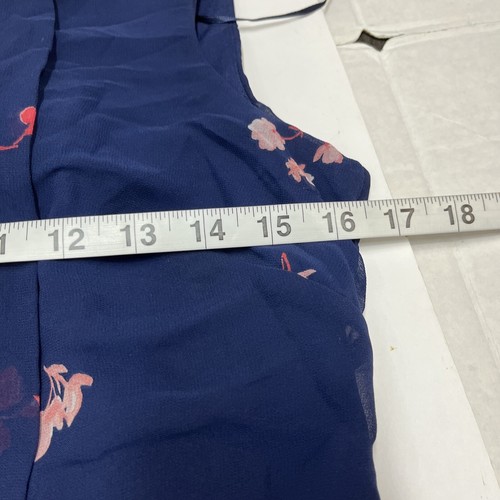 R K Originals Maxi Dress Womens 4 Blue Pink Floral Chiffon Pleated Cottagecore - Picture 5 of 10