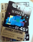 Zestaw 6 kaset wideo Fuji Super HG EC-45 64M VHSC podwójna powłoka