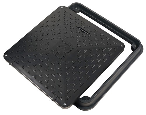 Schachtabdeckung Kanaldeckel Schachtdeckel DN720/600 A15 BabylonPlast™ Schwarz - Bild 2 von 6