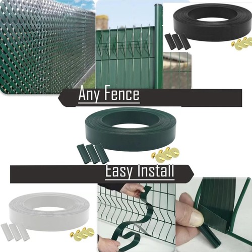 250ft Outdoor Chain Link Fence Privacy Tape, Bracket, Brass Fastener Gate Yard - Picture 1 of 38