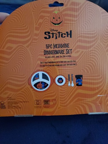 Disney STITCH Halloween 5-teiliges Kinder Geschirr Set Teller Schale Tasse Gabel Löffel - Bild 3 von 5