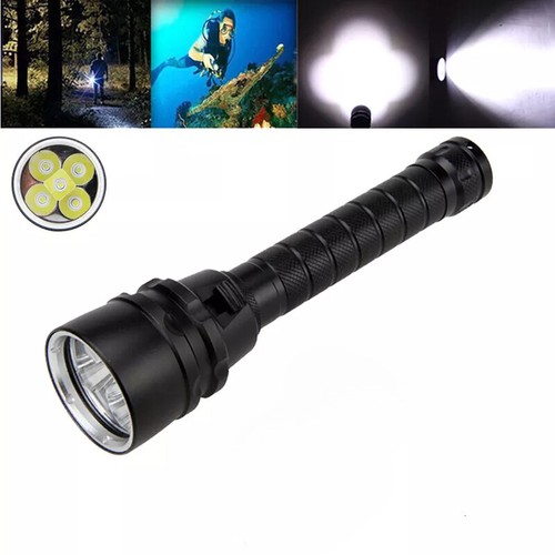 Underwater 100m Scuba Torch 90000Lm 5x LED Diving Flashlight Dive Light Lamp UK - Picture 4 of 10