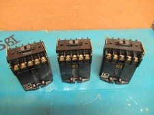 LOT OF 3 SQUARE D CONTROL RELAY G0-40 SER D 120V COIL G040