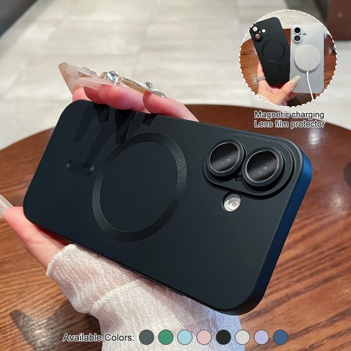 Für iPhone 15 16 Pro Max 14 13 MagSafe Magnet TPU Hülle Kamera Linse Schutz