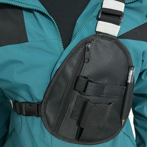 Portable Walkie Talkies Bag Nylon Harness Chest Radio Vest Pack Pouch Holster - Picture 9 of 16