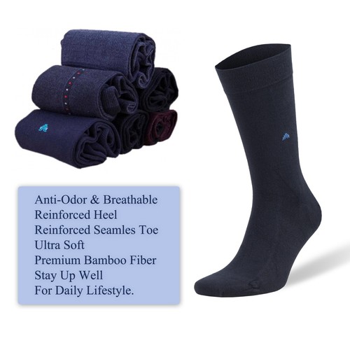 Bamboo Dress Socks for Men with Seamless Toe Trouser Crew Socks 1 Pair - 第 34/44 張圖片
