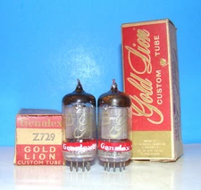 Z729 NOS GENALEX Gold Lion audio radio amplifier vacuum tubes 2 valve EF86 6267