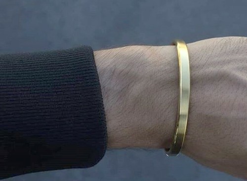 Bracelets Bangles For Women Men Stainless Steel Gold Unisex Luxury Style Jewelry - Picture 15 of 20