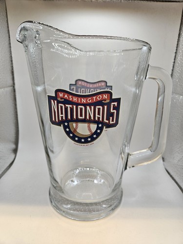 2006 Hunter MLBP 9" Clear Thick Glass Washington Nationals Pitcher - Picture 2 of 8