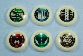 Lego Bionicle METRU NUI MATORAN (8607 ~ 8612) with Glow in the Dark KANOKA DISKS