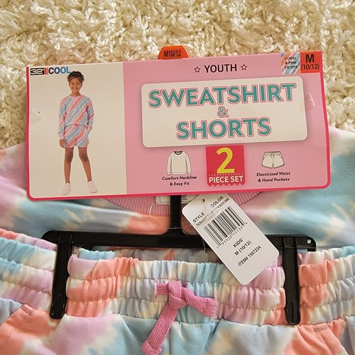 32 Grad Mädchen Sweatshirt & Shorts 2-teiliges Set Größe 10/12 - Bild 1 von 7
