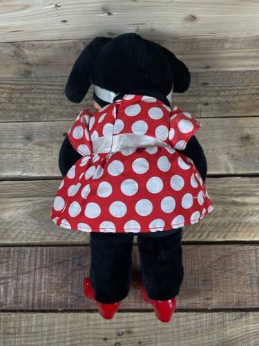 Peluche Minnie Mouse 14" Disney Applause 1981 rosso bianco pois vestito fiocco tacchi bambola - Foto 7 di 13