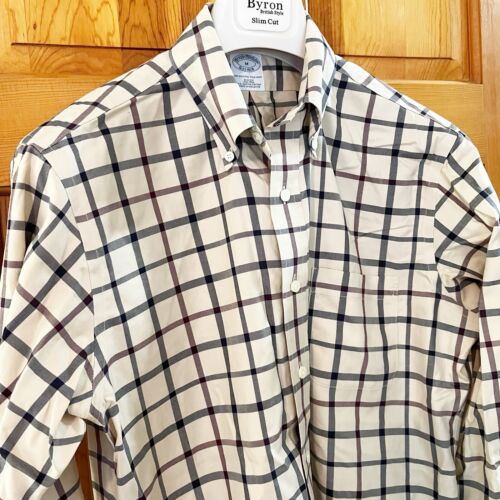 Brooks Brothers Herren Button Down Slim Fit Hemd Gr. M rot blau bügelfrei Paket 2x - Bild 3 von 11