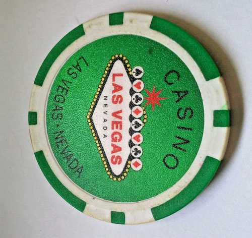 Chip de póquer de recuerdo de casino de Las Vegas Nevada verde ENVÍO GRATUITO VER FOTOS - Imagen 3 de 4