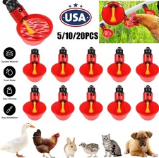 20× Poultry Water Drinking Cups Chicken Hen Plastic Automatic Drinker Feeder USA