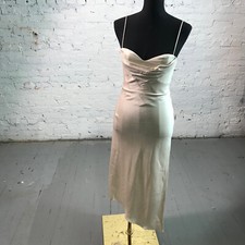 Alice + Olivia Dress Womens 0 Kiyoko Champagne Sweetheart Cowl Neck $ 495 sd