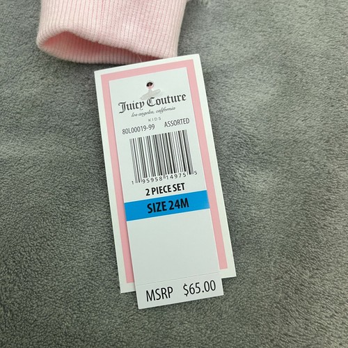 Juicy Couture Kids Embroidered Logo Ruffled Long Sleeves Top Pink Girls 24M - Picture 7 of 10