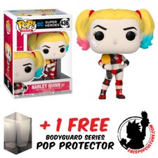 FUNKO POP VINYL DC BATMAN HARLEY QUINN WITH BELT #436 EXCLUSIVE + PROTECTOR
