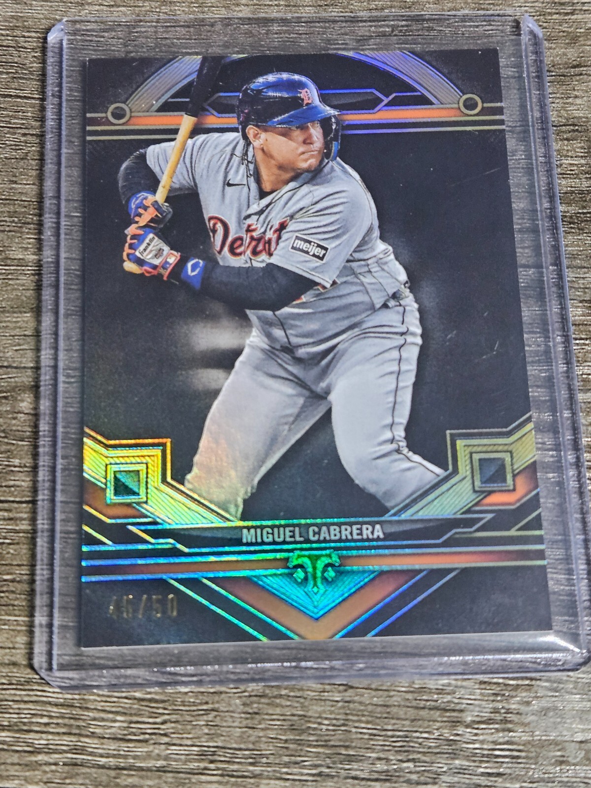 2024 Topps Triple Threads Black Onyx Card Miguel Cabrera / 50