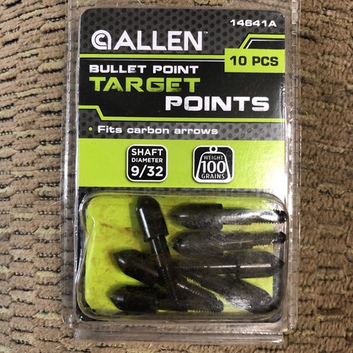 6 Allen Archery 100 Gr. Bullet Points 9/32 Diameter Carbon Arrows/u5a - Picture 1 of 3