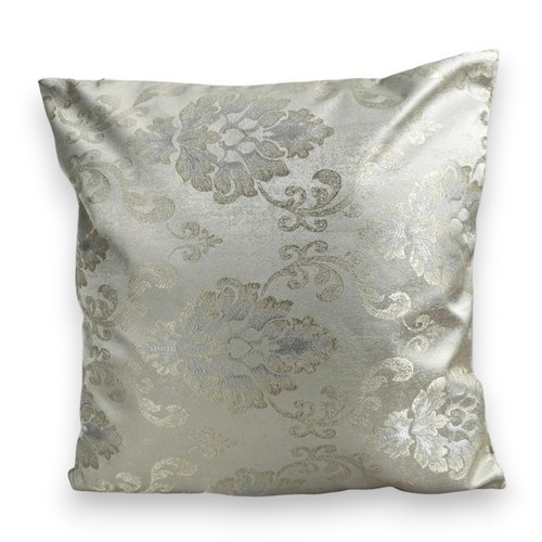 Set of 4 Beige Gold Cushion Covers 18x18" 45x45cm Shimmer Damask Home Decorative - Picture 3 of 11