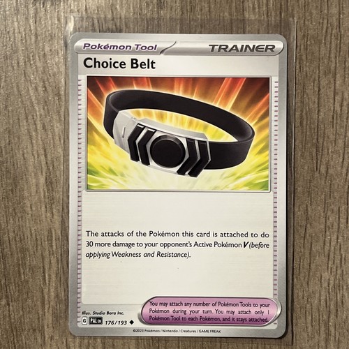 Choice Belt 176/193 Pokémon TGC Paldea Evolved Non Holo - Picture 1 of 2