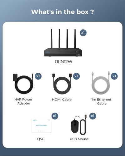 Reolink RLN12W 16-Channel NVR Wi-Fi 6 Recorder for 24/7 Local Recording 2TB HDD - Picture 9 of 9