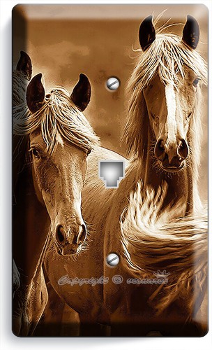 WILD BROWN MUSTANG HORSES LIGHT SWITCH OUTLET WALL PLATE COUNTRY HOME ROOM DECOR - Picture 19 of 34