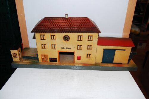 Konvolut altes Märklin Spur 0 Blech Eisenbahn Zubehör Bahnhof und Tunnel - Bild 2 von 22