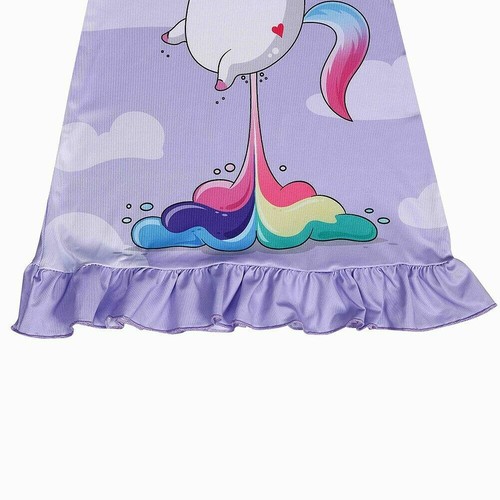 Cute Toddler Girls Unicorn Nightgown Nightshirt Pajamas Nightdress Sleepwear - Picture 10 of 11