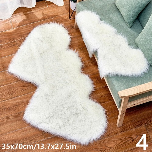 Heart Shape Faux Fur Carpet Rugs Footcloth Floor Mat Pad Fluffy Plush Soft Room - Picture 5 of 29
