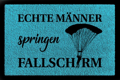 FUSSMATTE Türvorleger ECHTE MÄNNER SPRINGEN FALLSCHIRM Hobby Schmutzmatte Flur - Bild 7 von 11