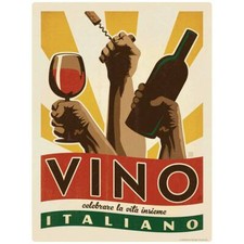 Vino Italiano Italian Wine Decal Peel and Stick Decor