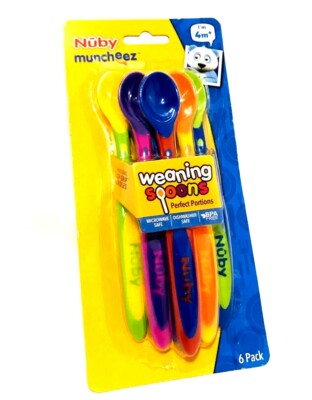 Pack of 6 Nuby Muncheez Weaning Spoons
